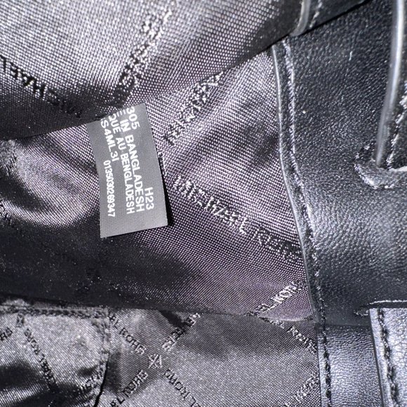 Michael Kors Mina LARGE Chain Shoulder/ Continental Wallet Leather Black NWT - Picture 7 of 14